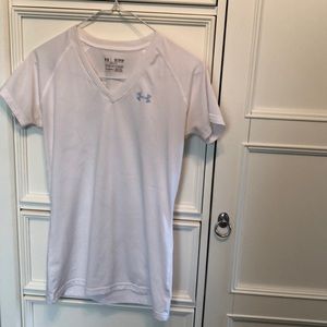 Under armour white workout shirt